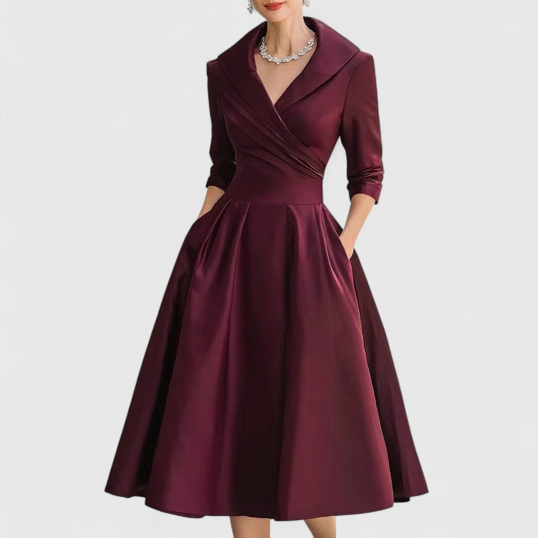 Tereza™ – Midi šaty s elegantním střihem a lichotivou siluetou