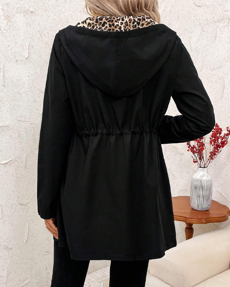 Ivona™ – Stylový kabát s hřejivou leopardí podšívkou