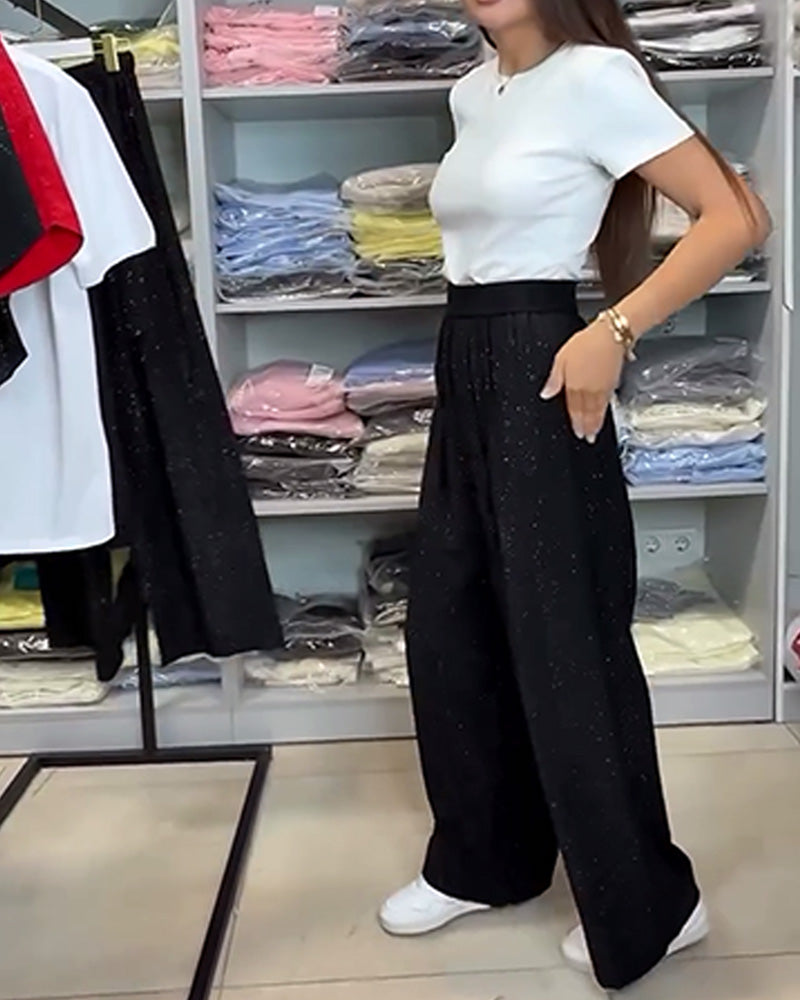 Olívie™ – Stylové široké kalhoty, které se nosí stejně pohodlně jako domácí