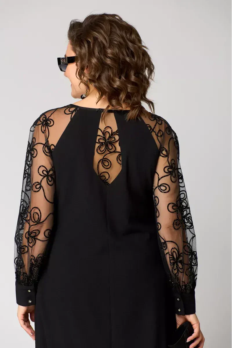 Barbora™ - Elegantní šaty s krajkovými rukávy