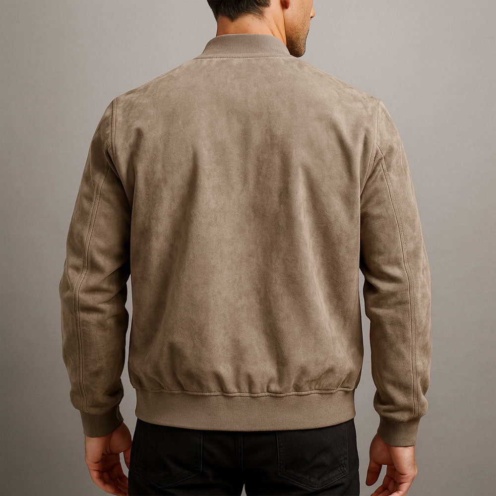 Oldřich™ - Minimalistická semišová bunda s jemnou texturou