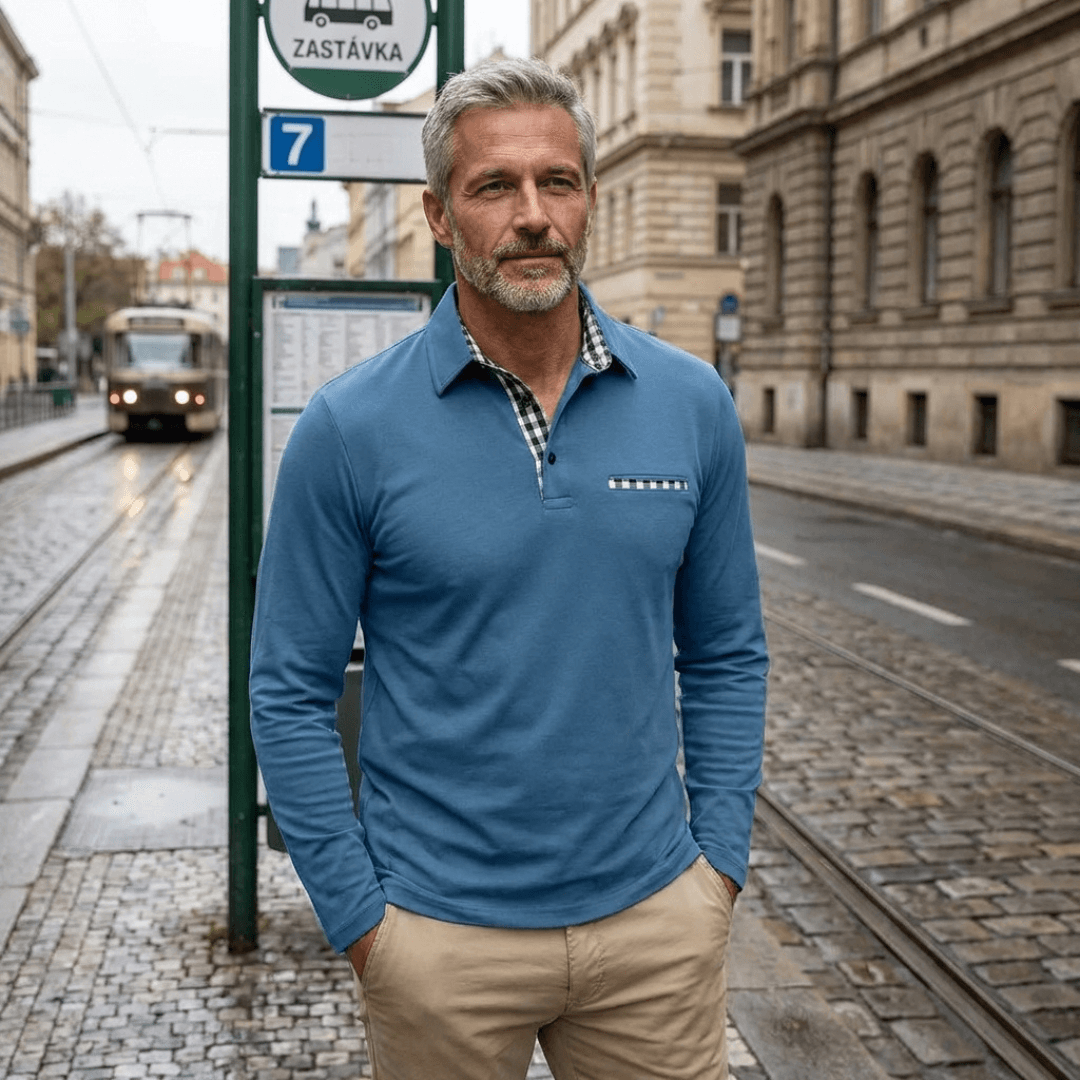Gernan™ – Polo tričko s dlouhým rukávem a náprsní kapsou