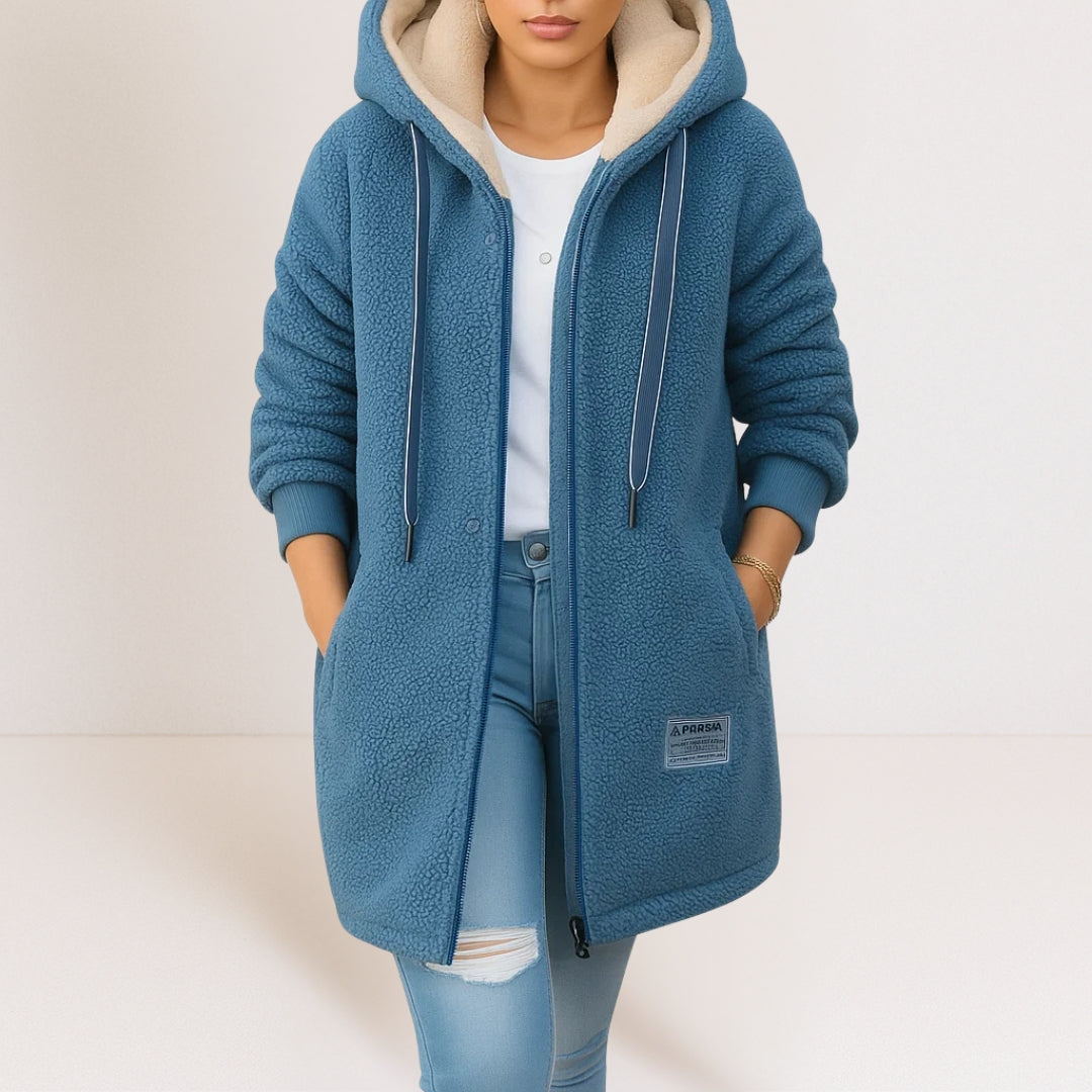 Tereza™ – Dlouhá fleece bunda s hřejivou podšívkou a ležérní elegancí