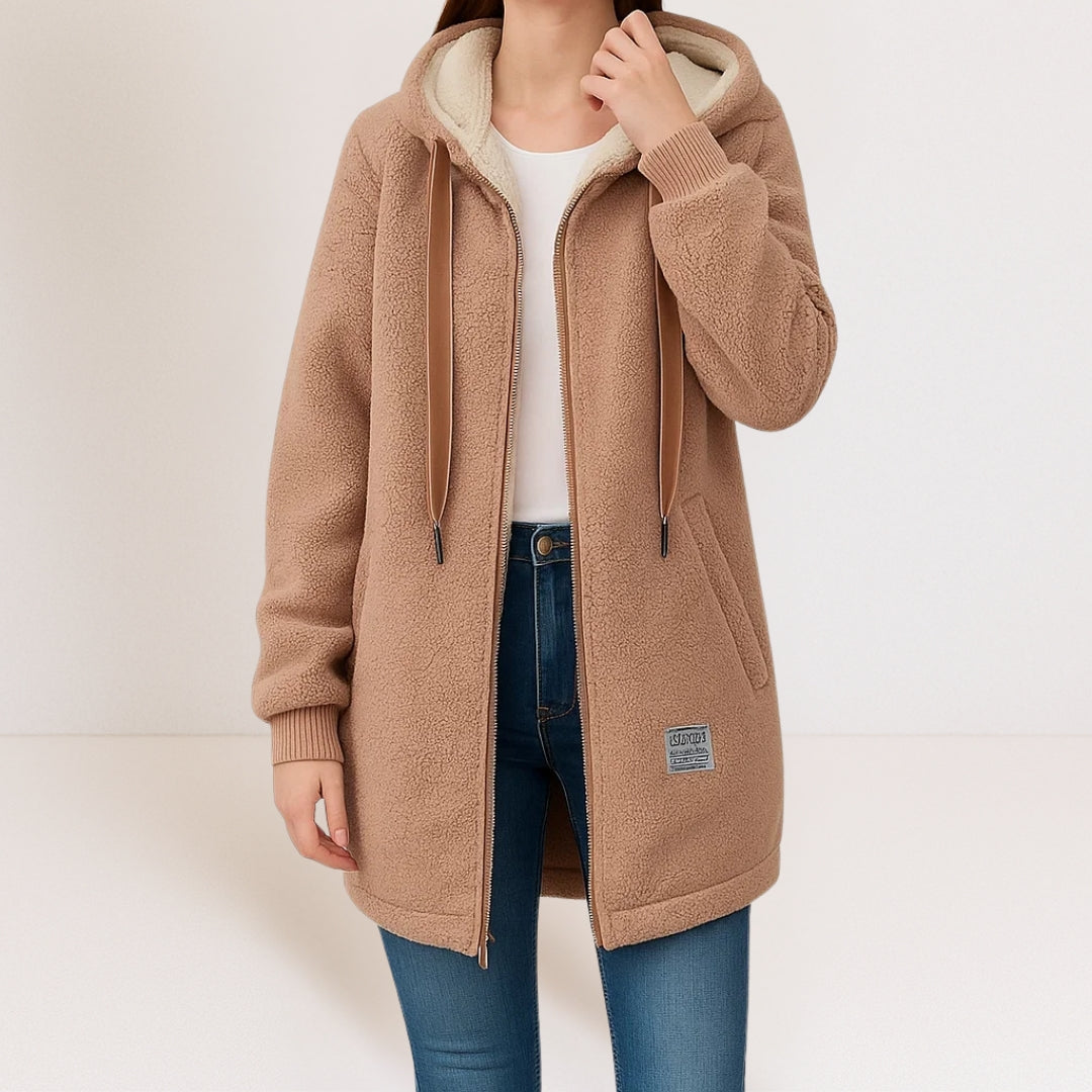 Tereza™ – Dlouhá fleece bunda s hřejivou podšívkou a ležérní elegancí