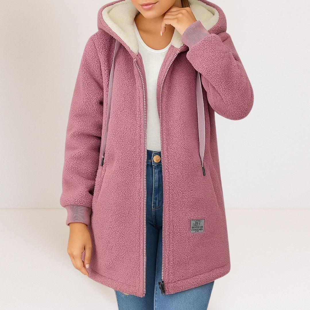 Tereza™ – Dlouhá fleece bunda s hřejivou podšívkou a ležérní elegancí