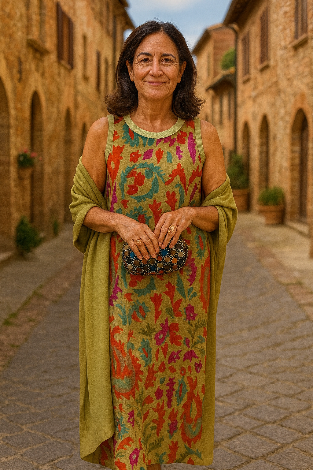 Giulia | Dlouhé Večerní Šaty S Šálem