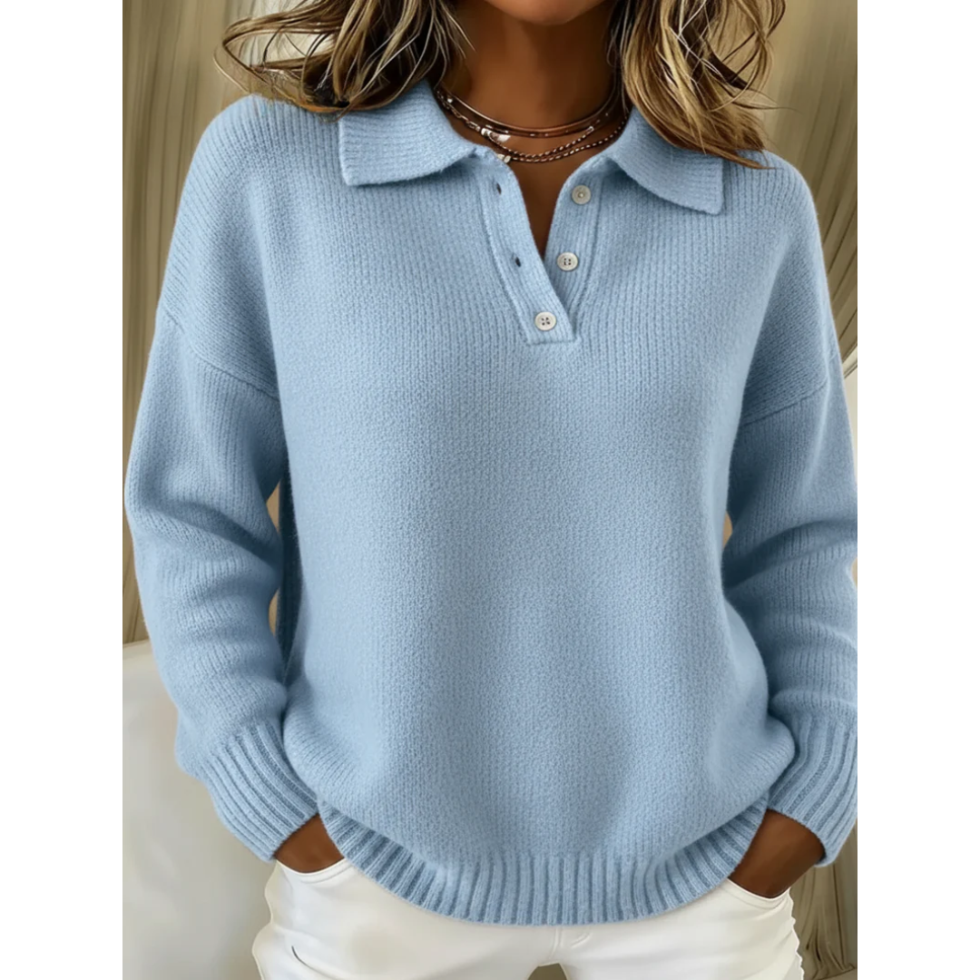 Clara™ – Elegantní polo svetr s jemným komfortem