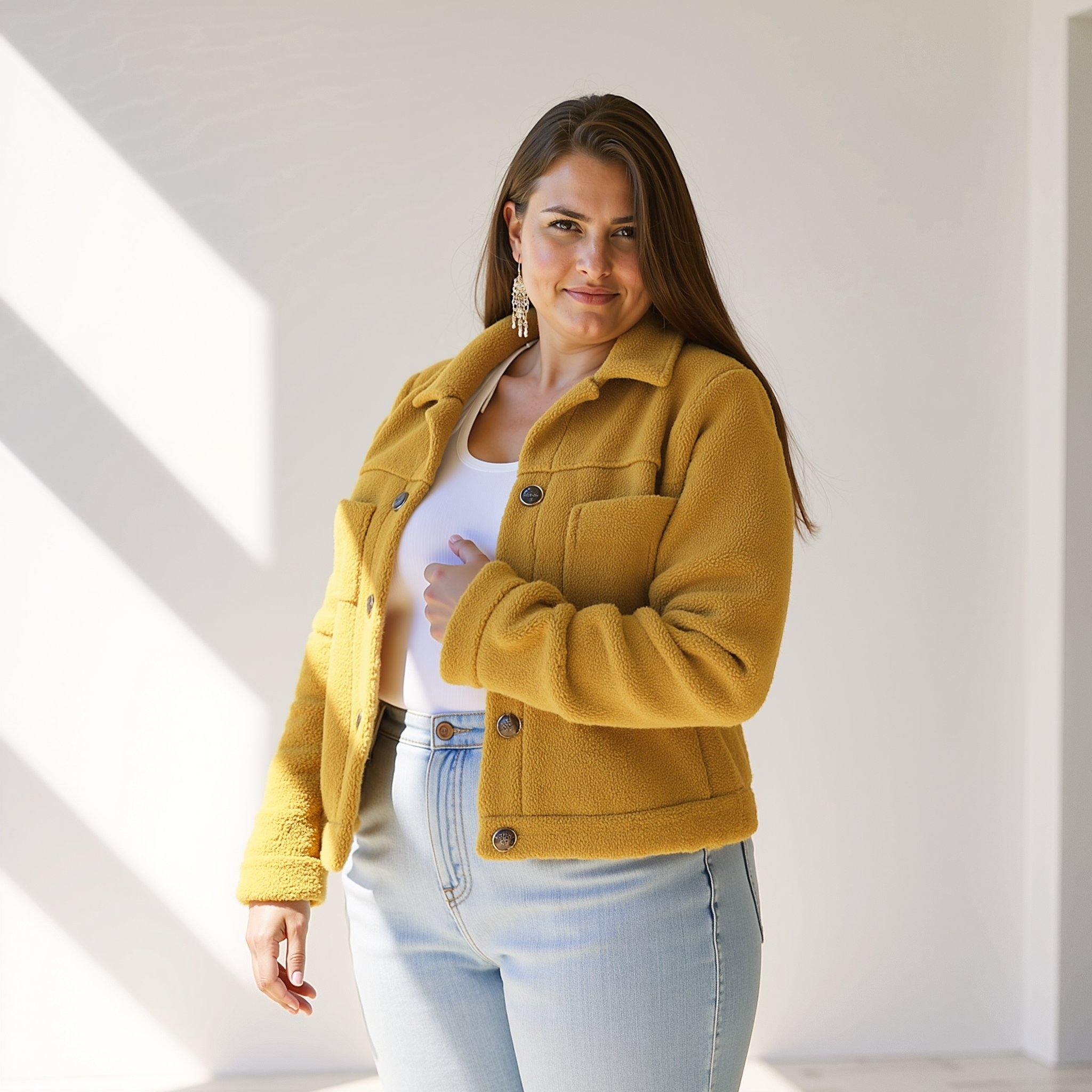 Selina | Dámský Podzimní Fleece Kabát