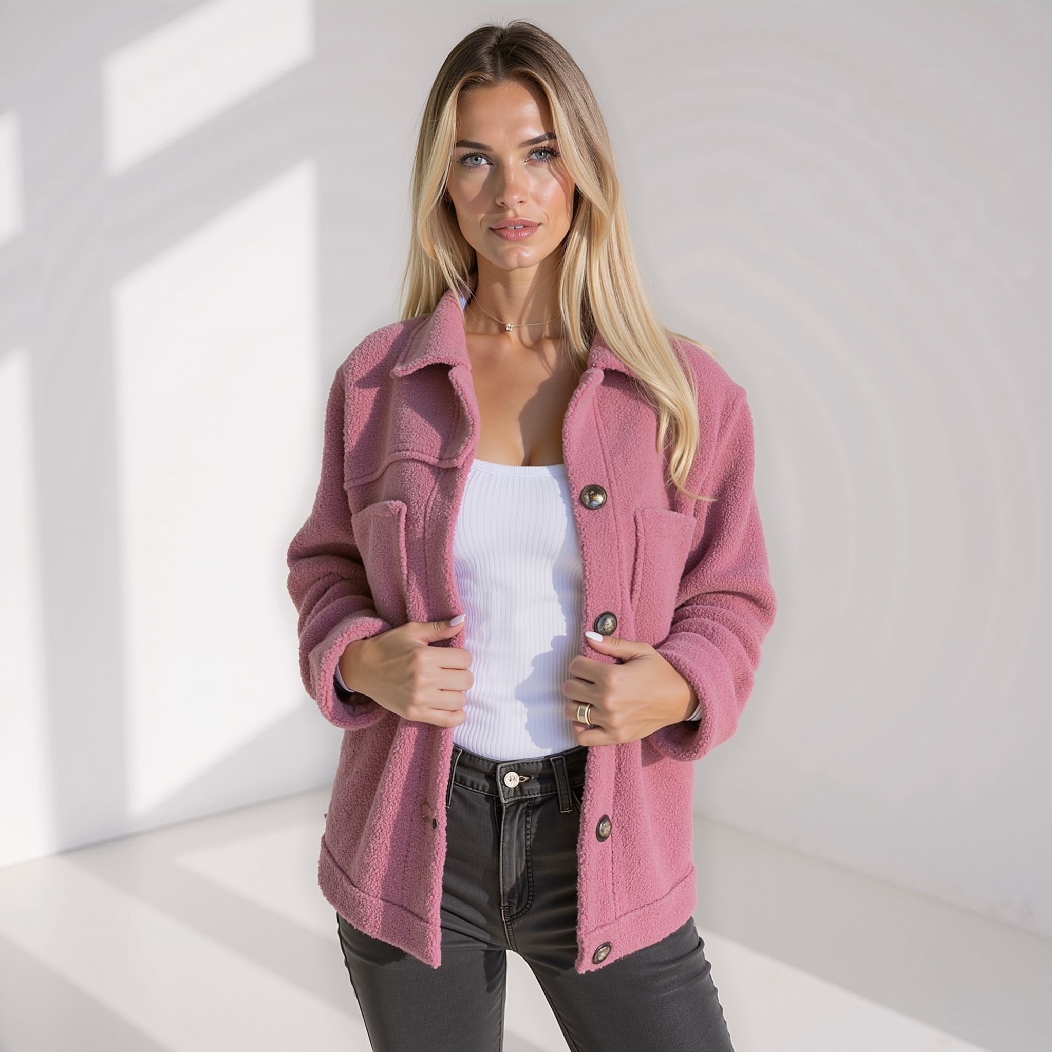 Selina | Dámský Podzimní Fleece Kabát