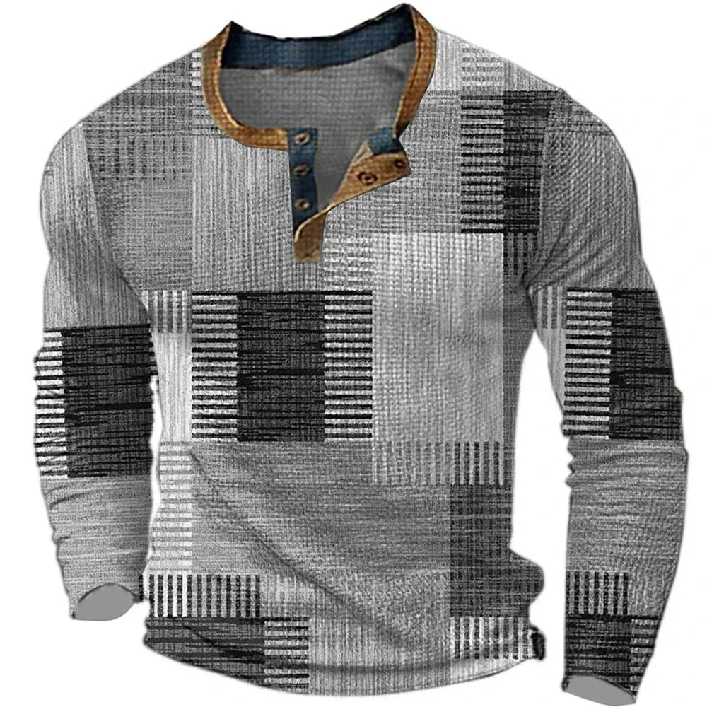 Lumír™ – Košile s potiskem na knoflíky dlouhý rukáv
