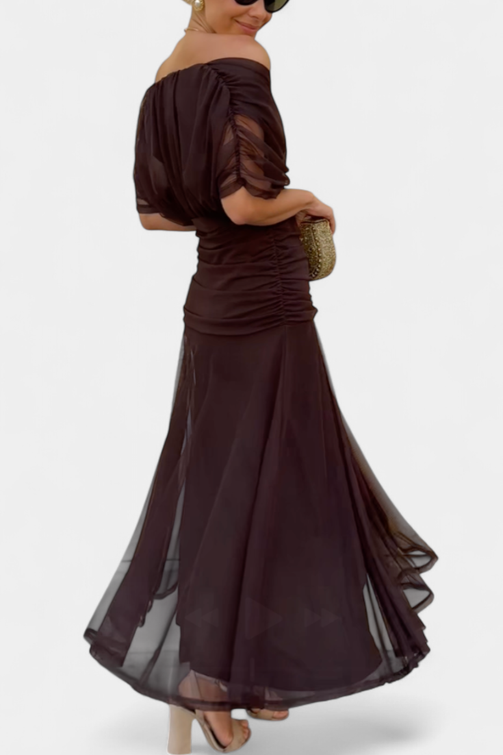 Perrin™ – Květinové večerní šaty s odhalenými rameny