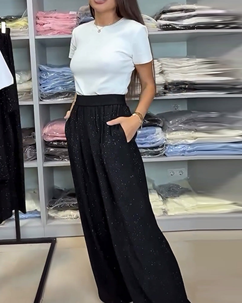 Olívie™ – Stylové široké kalhoty, které se nosí stejně pohodlně jako domácí