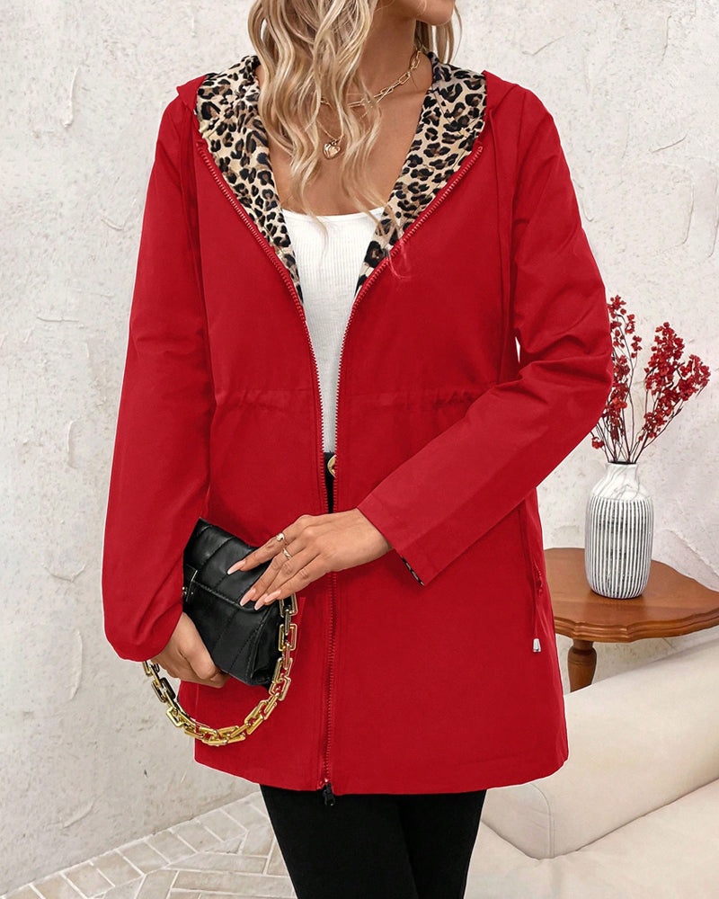 Ivona™ – Stylový kabát s hřejivou leopardí podšívkou