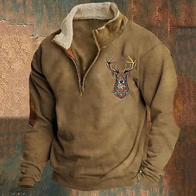 Hendrik™ – Pánská mikina s teplou fleece podšívkou a výrazným designem