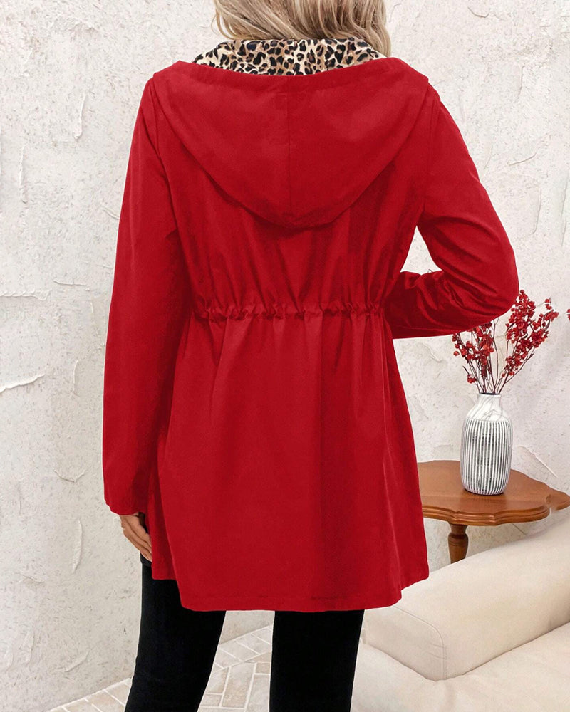 Ivona™ – Stylový kabát s hřejivou leopardí podšívkou