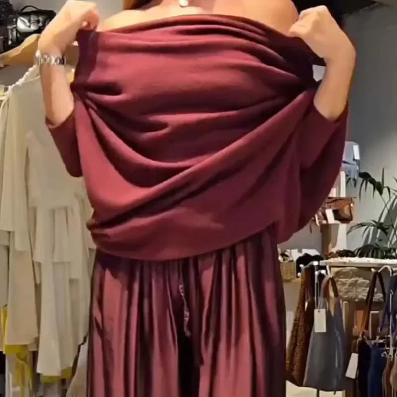 Mahulena™ - Dámský set s volným topem a širokými kalhotami