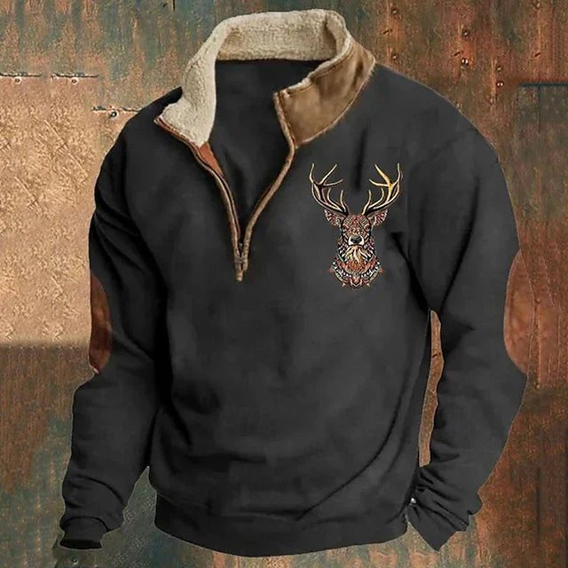 Hendrik™ – Pánská mikina s teplou fleece podšívkou a výrazným designem