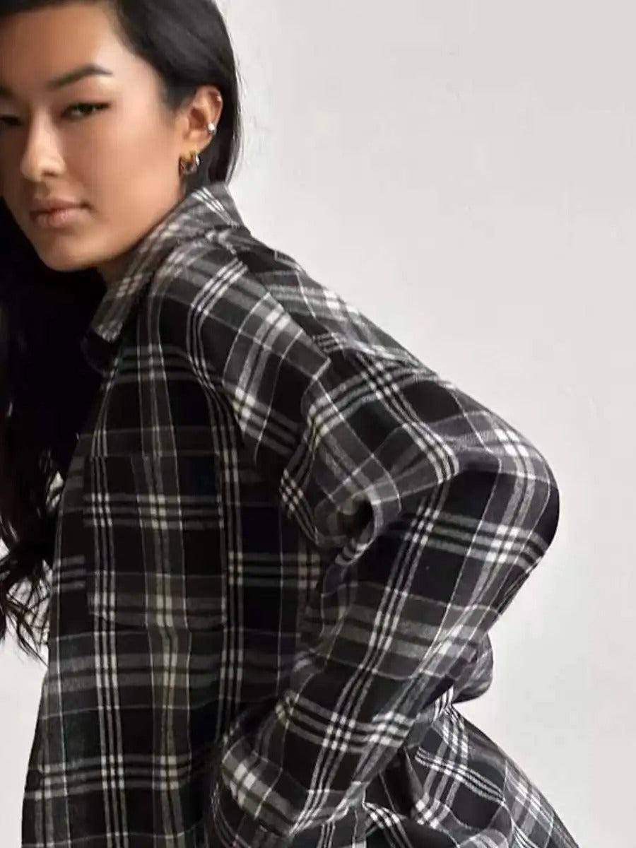Kaia | Vintage oversized košile s dlouhým rukávem a límečkem pro ženy