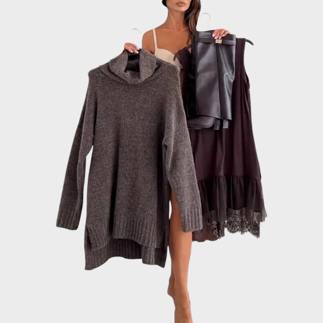 Denisa™ – Teplé rolákové šaty z měkkého úpletu