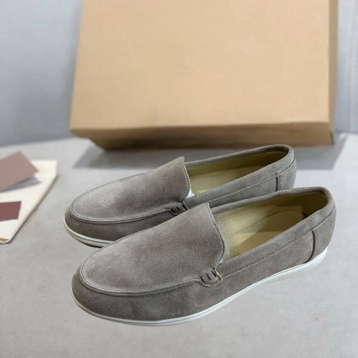 Spencer - Semišové Mokasíny Slip On Nízky Střih