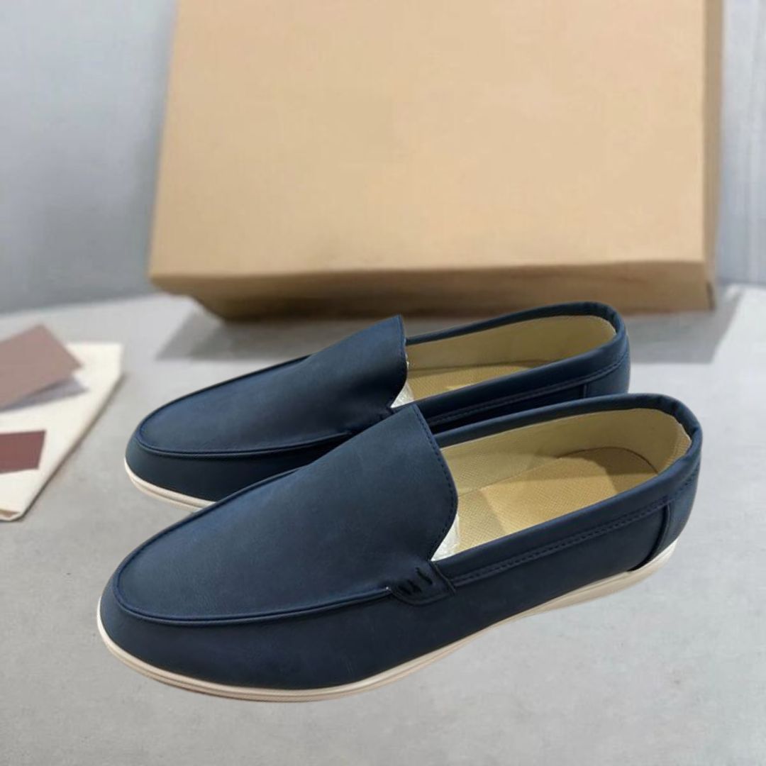 Spencer - Semišové Mokasíny Slip On Nízky Střih