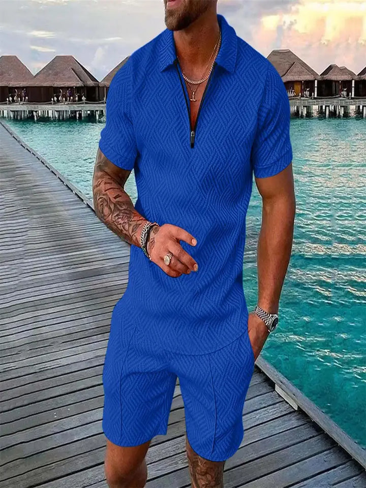 Hunter - Letní Set Polo Tričko Šortky Krátký Rukáv