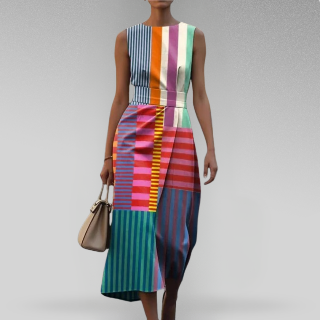 Lavinia™ | Geometrické Midi Šaty