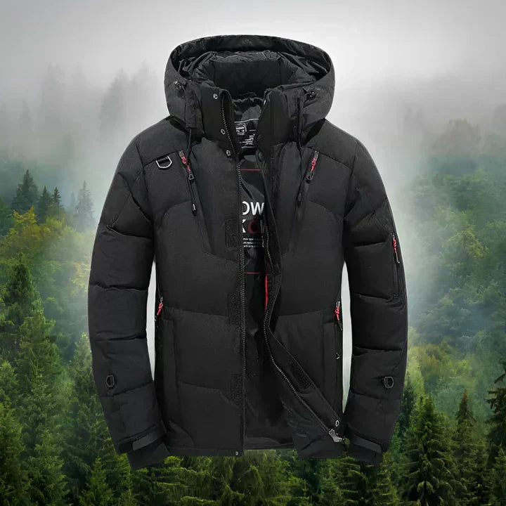 Grayson - Zimní Bunda S Kapucí Prošívaný Design