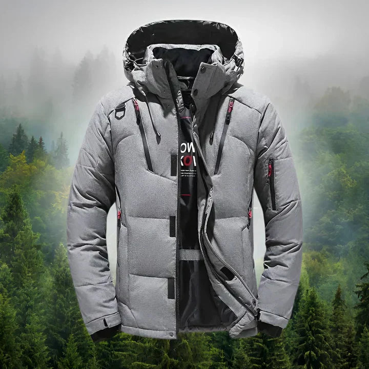 Grayson - Zimní Bunda S Kapucí Prošívaný Design
