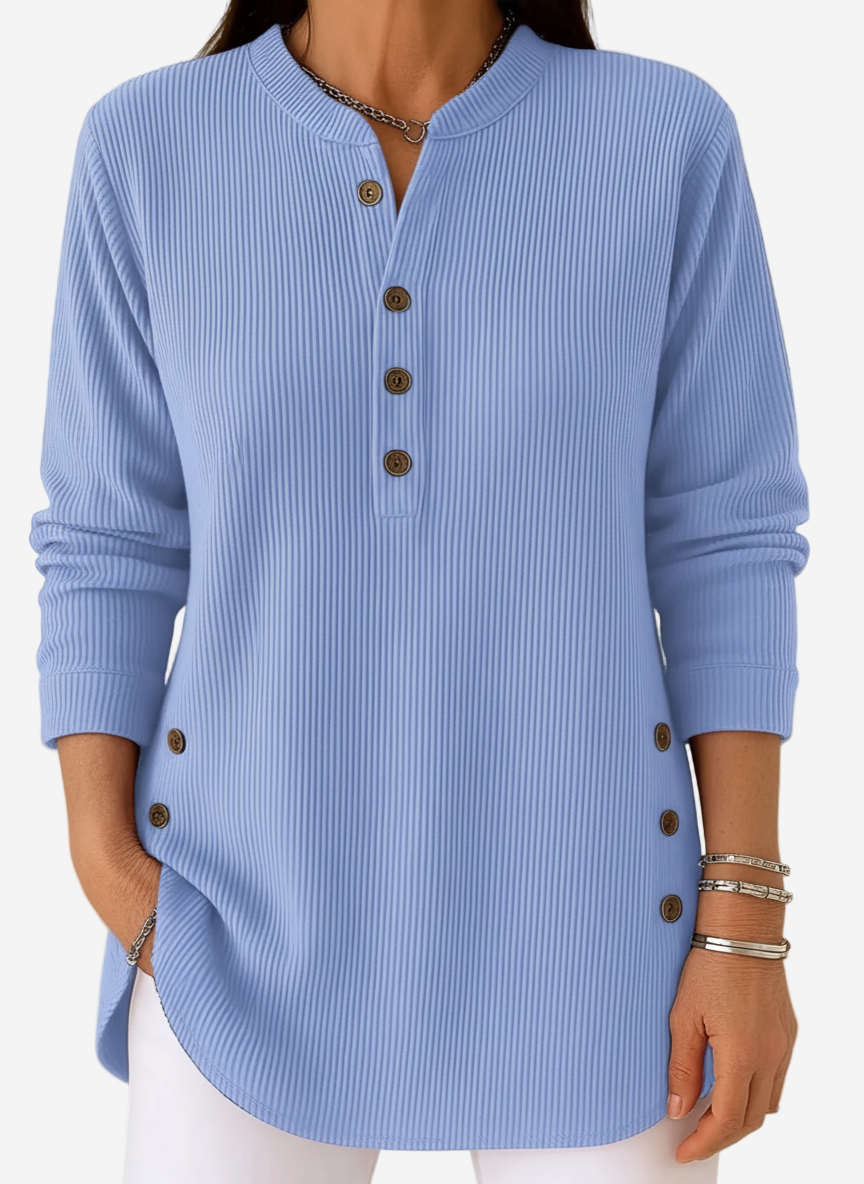 Blažena™ – Měkký top s knoflíky