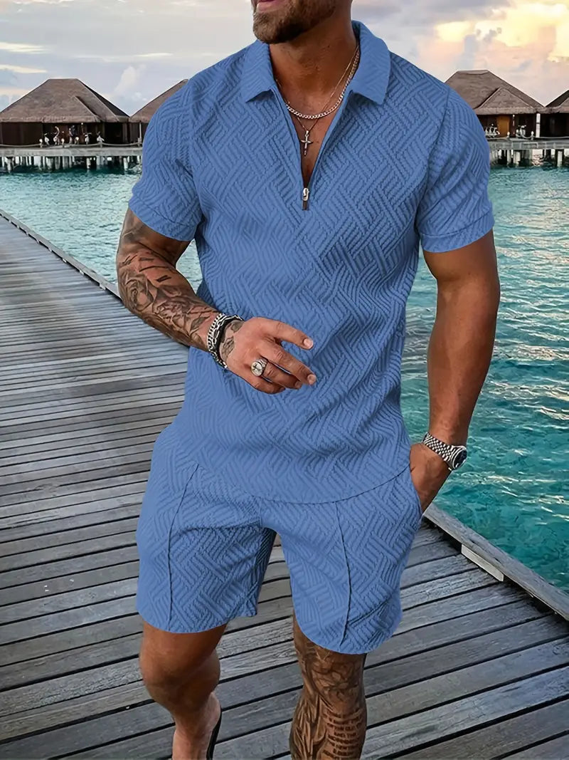Hunter - Letní Set Polo Tričko Šortky Krátký Rukáv