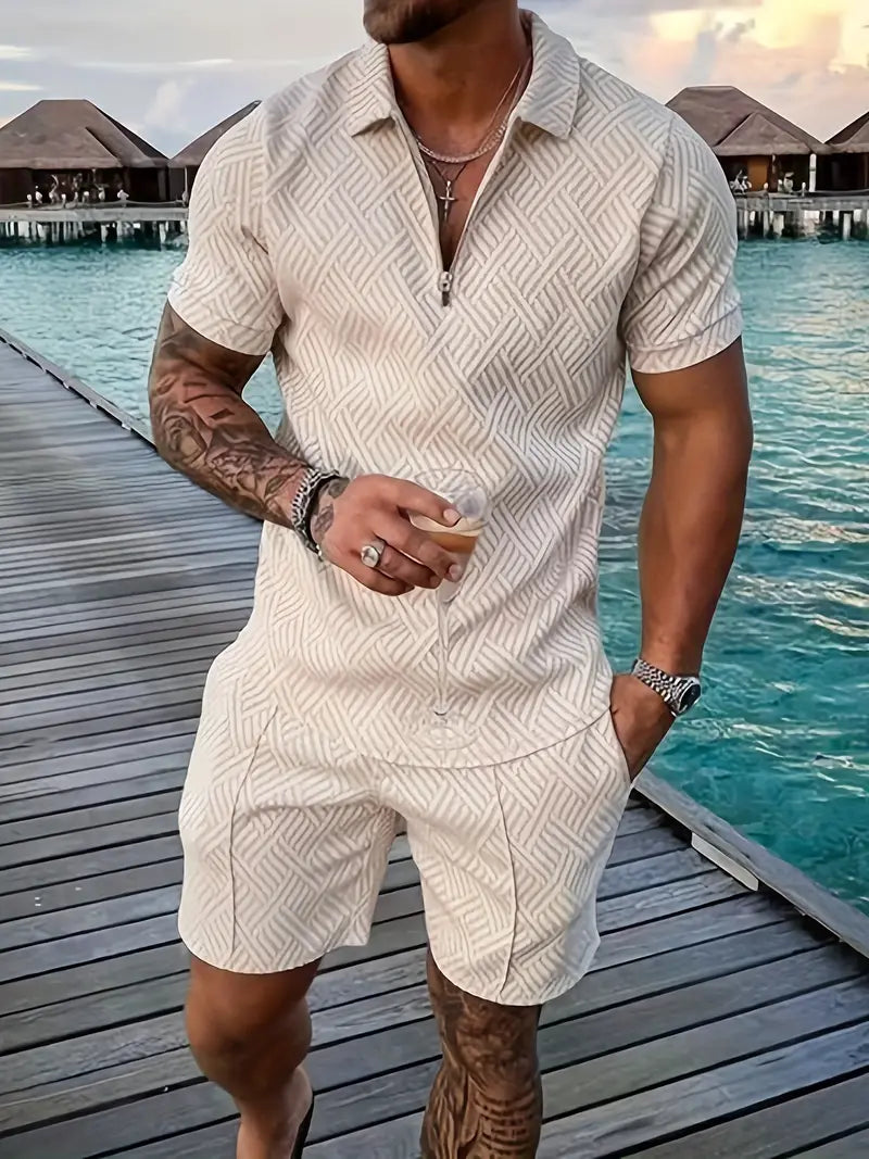 Hunter - Letní Set Polo Tričko Šortky Krátký Rukáv