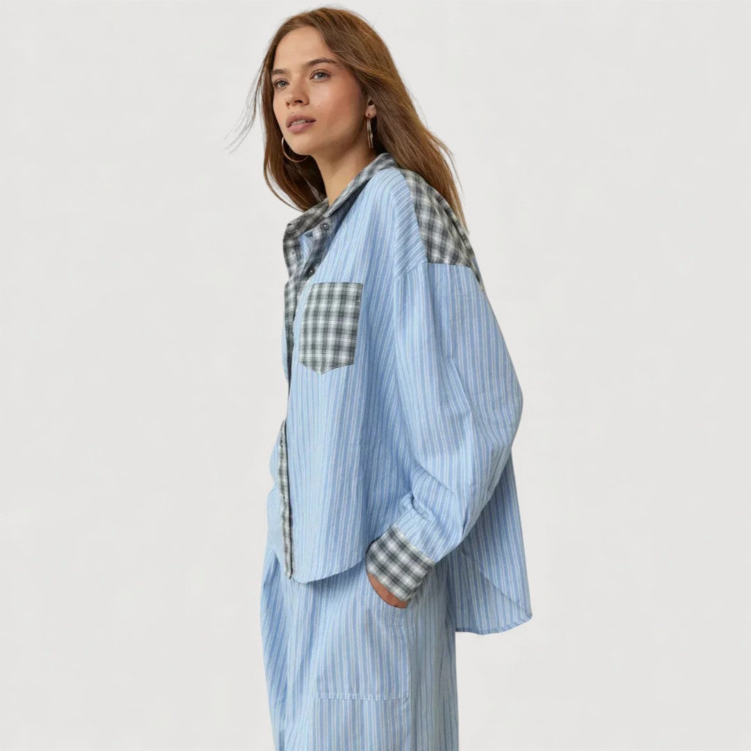 Matylda™ – Volná dvoudílná souprava s kostkovaným vzorem