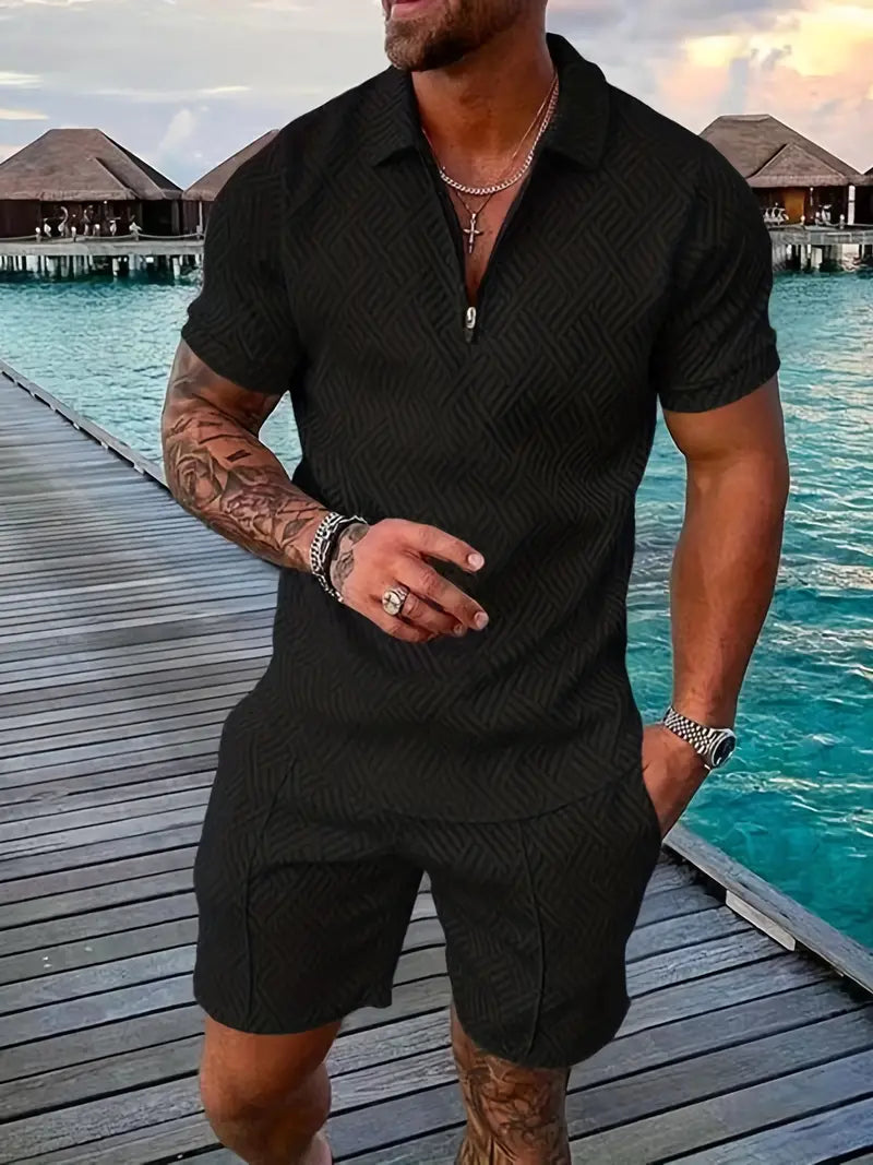 Hunter - Letní Set Polo Tričko Šortky Krátký Rukáv
