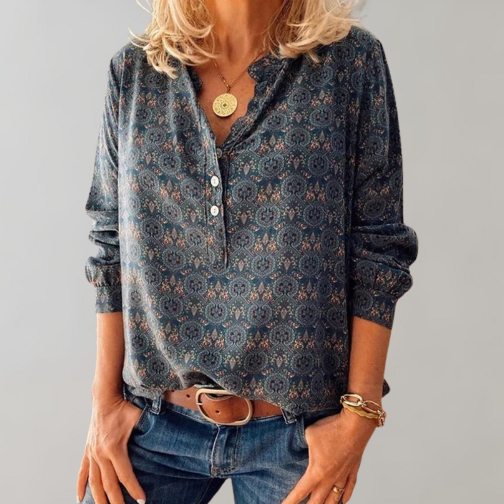 Blossom & Lace | Vintage boho dámská blůza vzor