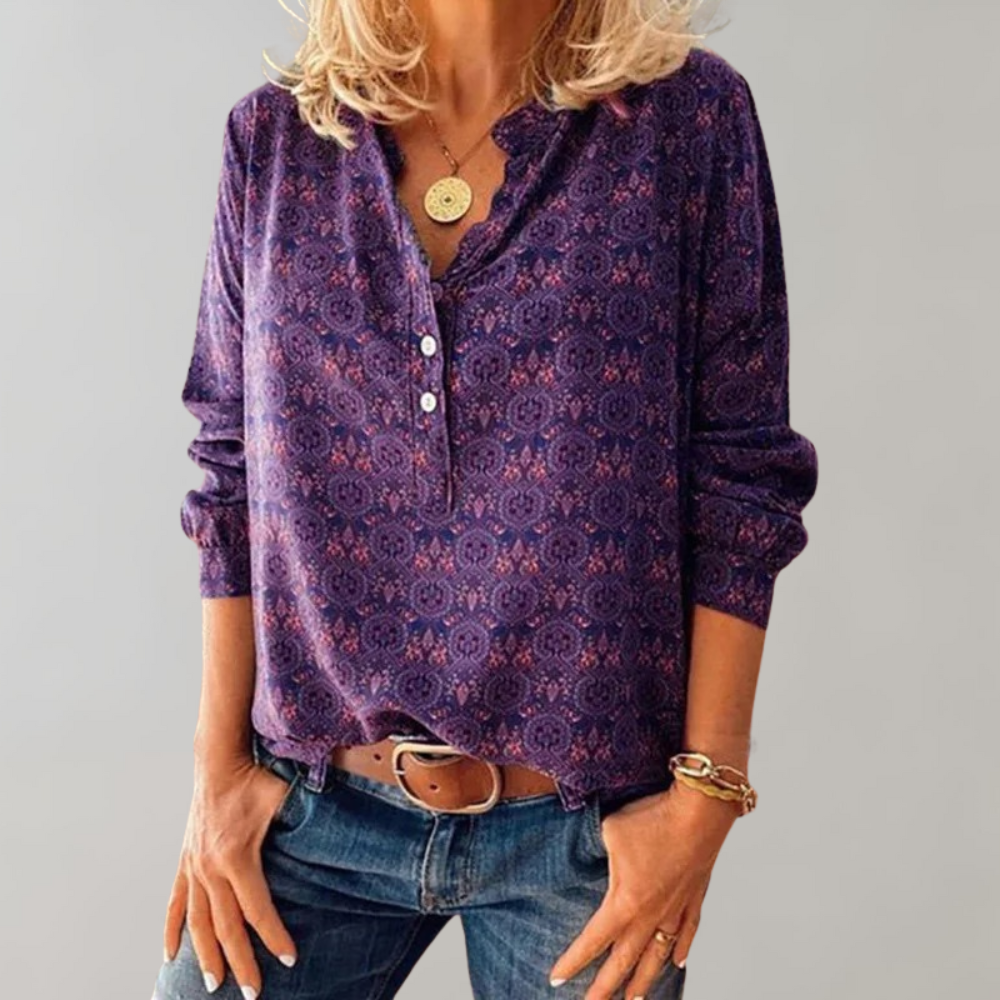 Blossom & Lace | Vintage boho dámská blůza vzor
