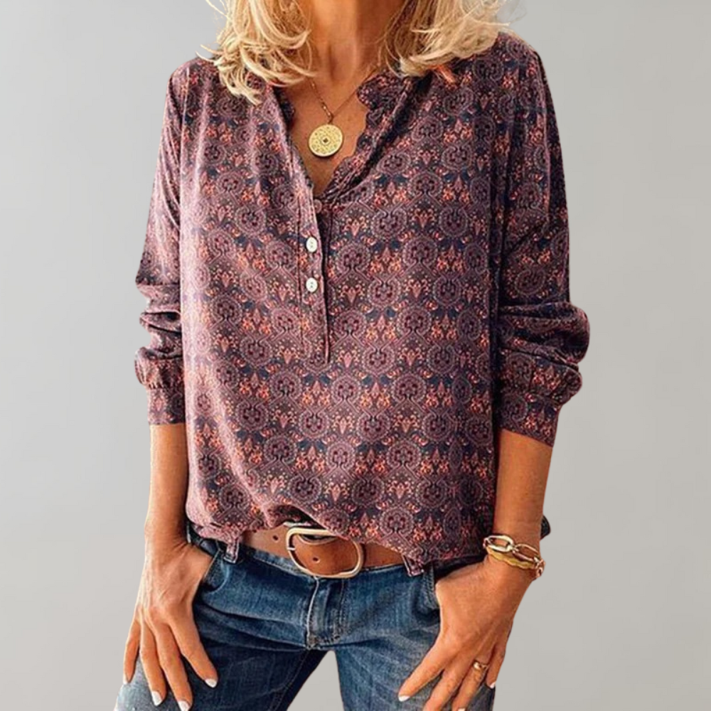 Blossom & Lace | Vintage boho dámská blůza vzor