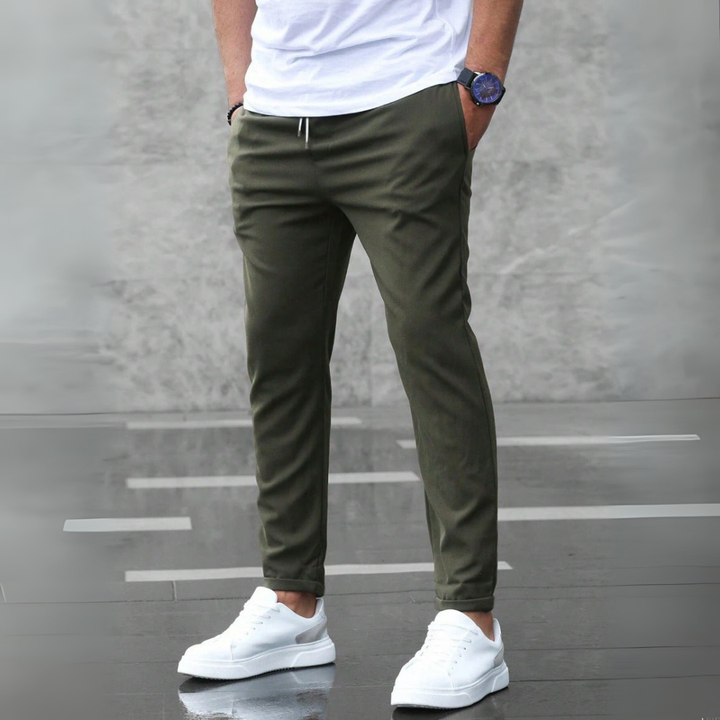 Miles - Kalhoty S Elastickým Pasem Slim Střih
