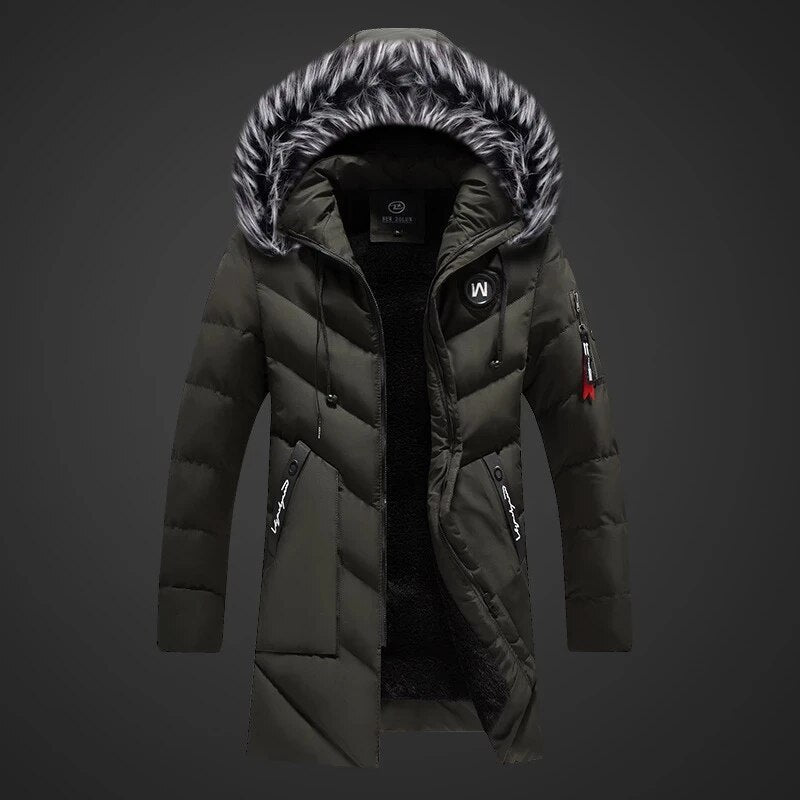 Colby - Dlouhá Zimní Bunda S Kapucí Prošívaný Design