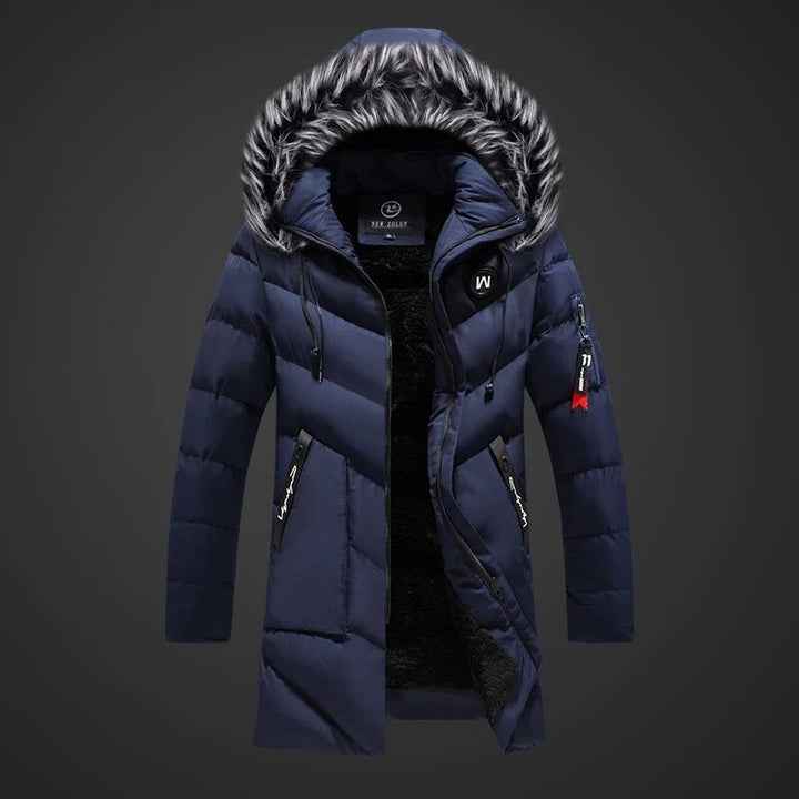 Colby - Dlouhá Zimní Bunda S Kapucí Prošívaný Design