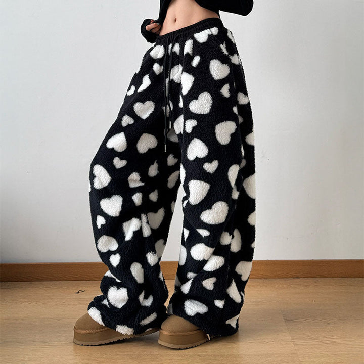 Casey - Kalhoty s Elastickým Pasem Volný Střih Vzorovaný Design