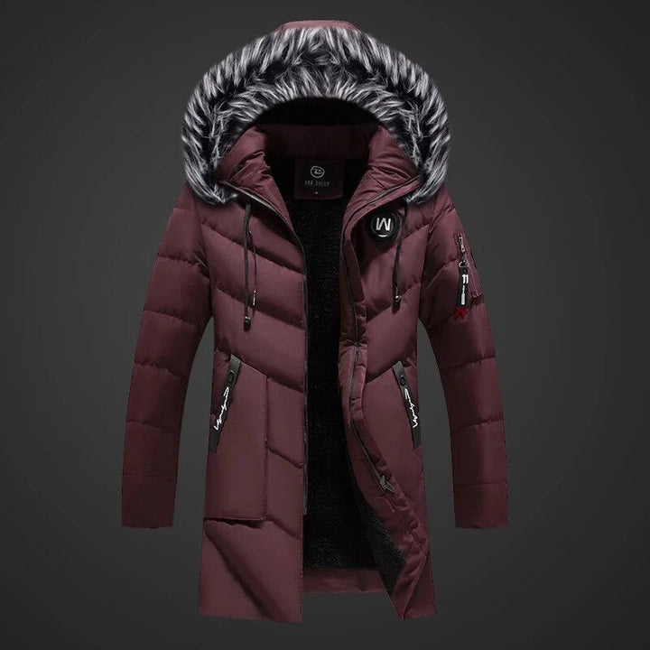 Colby - Dlouhá Zimní Bunda S Kapucí Prošívaný Design
