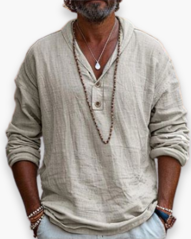 Miles - Ležérní Košile Dlouhý Rukáv Volný Střih