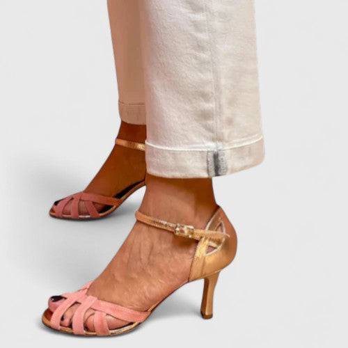 Taylor - Sandály Na Podpatku Řemínky Otevřená Špička Elegantní Design