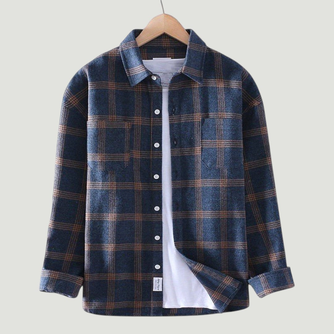 Dean™ - Klasická Dlouhá Košile Pro Muže V Kostkovaném Vzoru