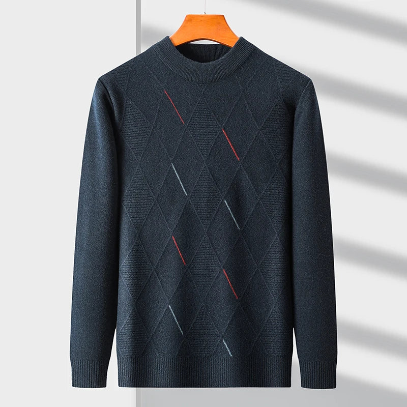 Wesley - Svetřík S Dlouhým Rukávem Kulatý Výstřih Vzorovaný Design