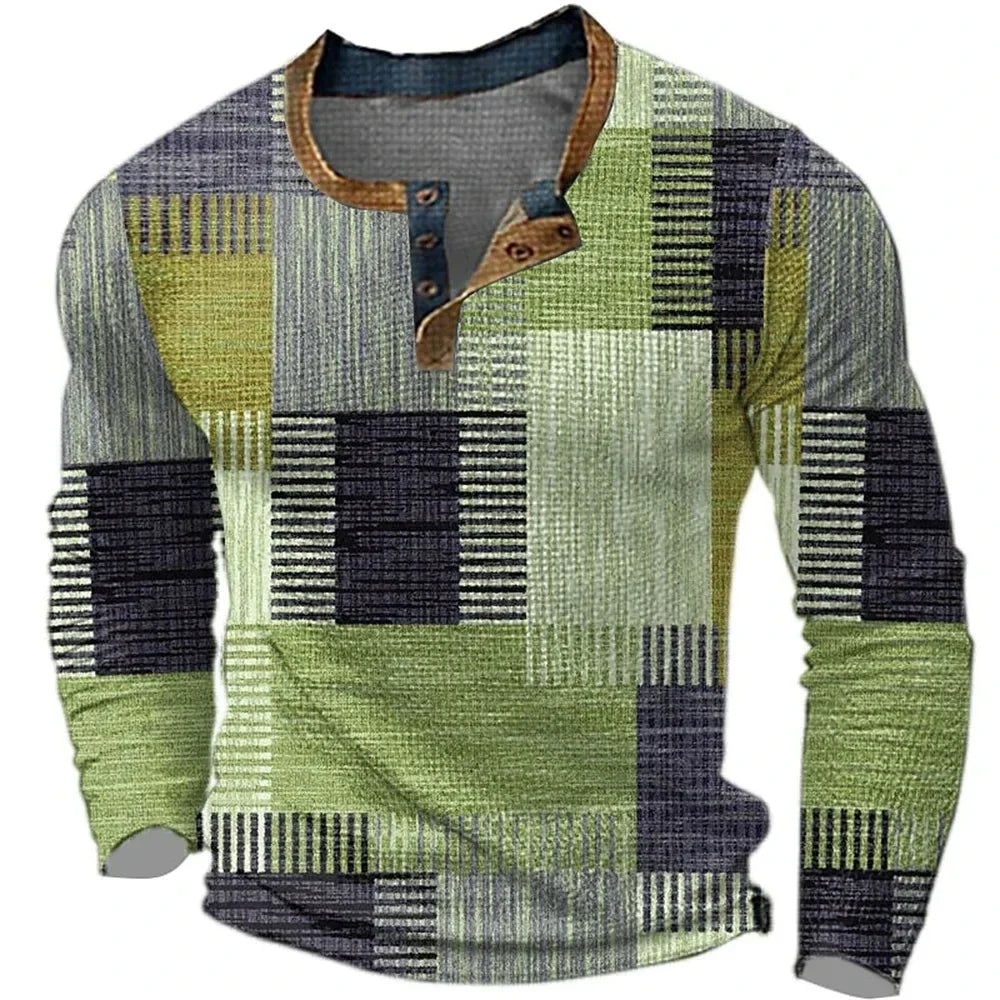 Lumír™ – Košile s potiskem na knoflíky dlouhý rukáv