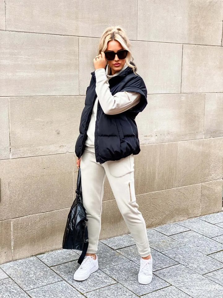 Emily - Krátká Prošívaná Vesta Bez Rukávů