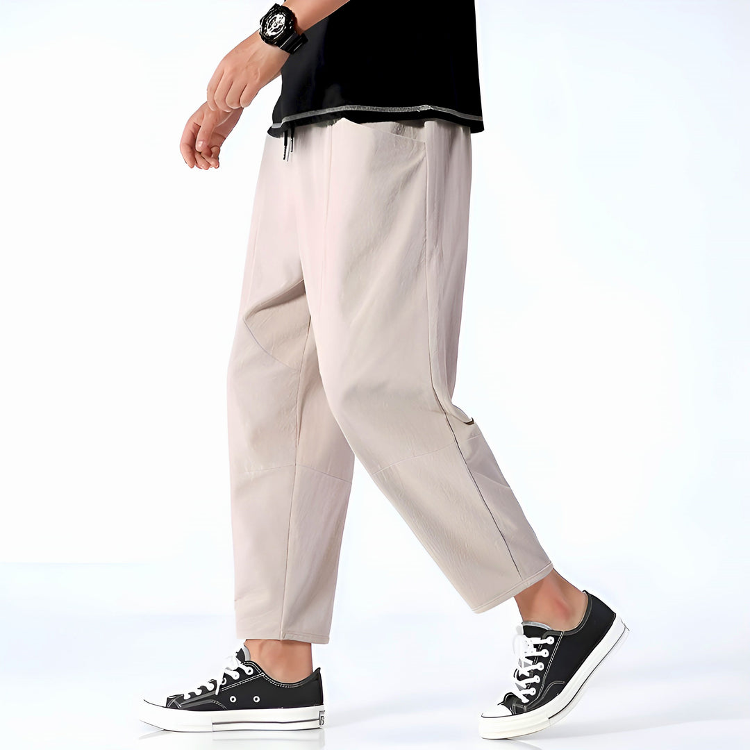 Mason - Kalhoty s Elastickým Pasem Rovný Střih Každodenní Design