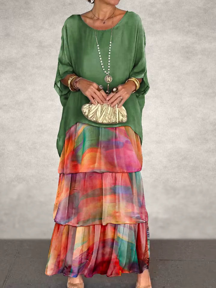 Ashtyn™ – Vrstvené maxi šaty s volným vrškem